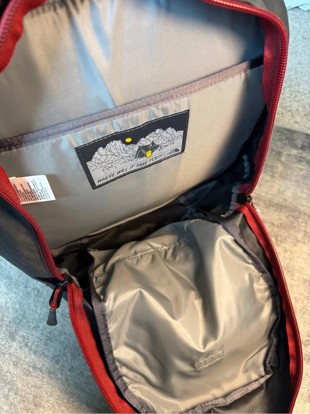 The North Face Black Backpack with Red Accents